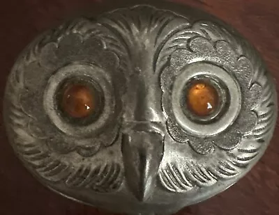 Unique Metal Owl Jewelry Box Vintage - Rare Find - Japan • $55