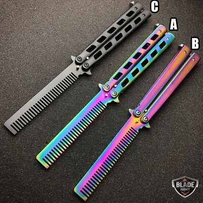 High Quality Practice BALISONG METAL Comb BUTTERFLY Trainer Brush Knife Blade • $8.50