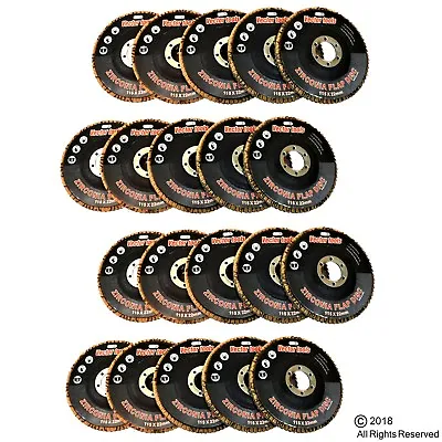 Lot Of 20  4 1/2  X 7/8  Flap 120 Grit Wheel Sanding Disc Premium Zirconia • $34.95