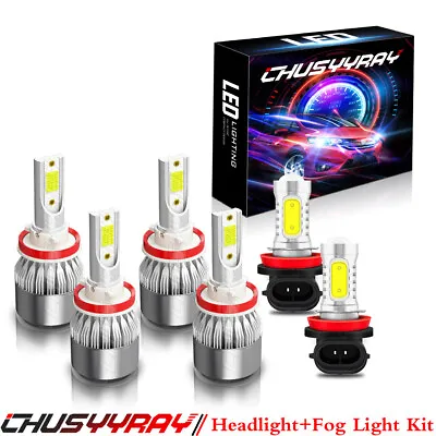 $29.99 • Buy For Captiva Sport 2012-2015 6000K LED Headlight + Fog Lights 6 Bulbs Combo