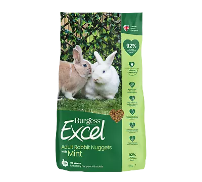 Damaged Burgess Excel Adult Rabbit Food - 10kg • £20.08