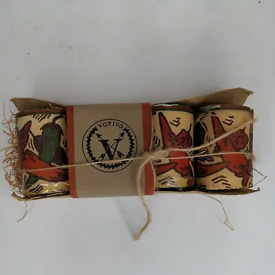 🌶️ Votivo Handmade Candles Mexican Paper Wrapped 4x Jalapeno Peppers • $29.99