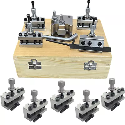 Set 10 Pc T37 Quick Change Tool Post For Myford ML7 Wooden Box • £141.12