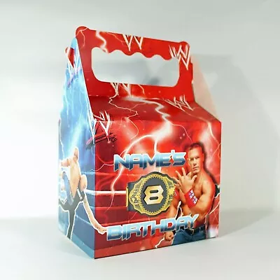 £1.25 • Buy Wrestling Children's Kids Personalised Party Boxes Bags Box Favour