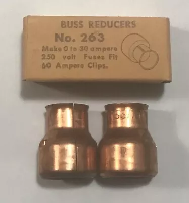 No. 263 Buss Fuse Reducers. Holder Bussmann. 0-30Amp. 250 Volt 60Ampere Clips • $9.50