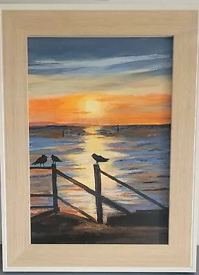 £40 • Buy Original Art. A4 Sea Painting. 'Chilling Out'