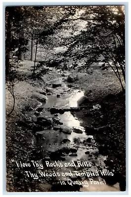 C1910's Rock And Rills Templed Hills Slate Quarry Park VT RPPC Photo Postcard • $14.98