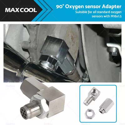 90° Oxygen O2 Sensor Spacer Adapter CEL Eliminator Mini Cat Catalytic Converter • $23.34