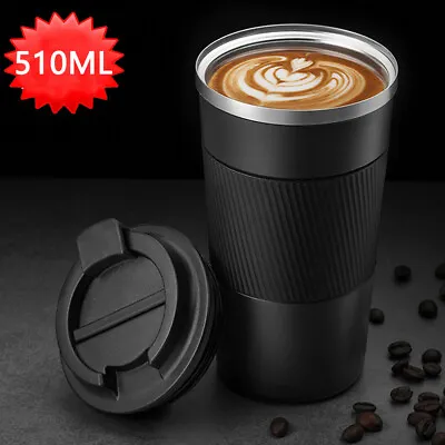 $17.89 • Buy 510ml Insulated Coffee Mug Cup Thermal Stainless Steel Flask Vacuum Thermos