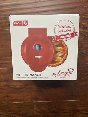 Dash Mini Pie Maker Red Non-Stick With Dough Cutter Open Box • $19.99