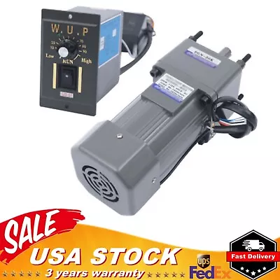 Electric Machinery Gear Motor 110V 200W W/Speed Controller 68 R/min High Torque • $92.15