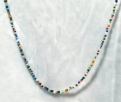 STRONG Seed Bead Necklace Delicate 16-20  Adjustable HANDMADE USA New • $4.99