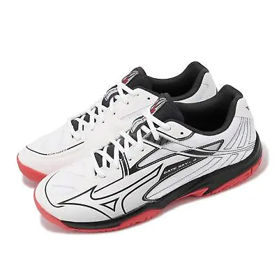 Mizuno Gate Sky Plus 4 Wide White Black Men Unisex Badminton Shoes 71GA2421-03 • $84.99