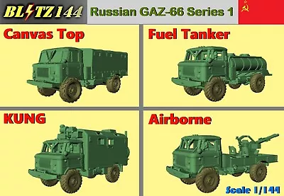 Blitz144 1/144 Russian GAZ-66 Truck Fuel Kung & Airborne Resin Kit • $14.84