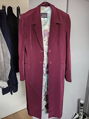 Plum Red Burgundy Pearce Fionda Dress Coat • £12