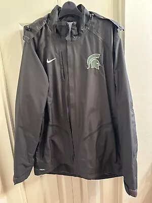 Michigan State Spartans Nike Fit Storm Team Issued Jacket Mens Size Large EUC • $69.99