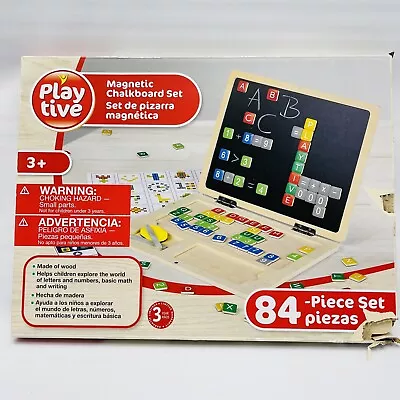 Magnetic Wooden Chalkboard Set Playtive New Open Box Letters Numbers Math • $20.79