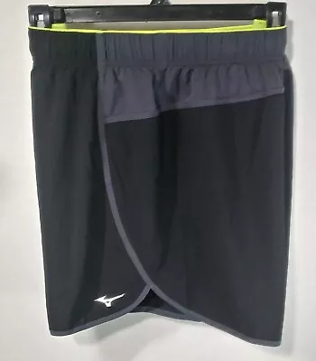 Mizuno Women's Large Activewear Running Shorts Charcoal Black 14.5  Gym Shorts • $18.50