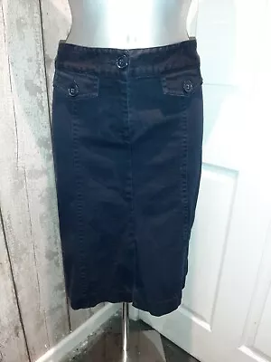 Laura Ashley Blue Front Split Skirt Size Uk8 • £5.50