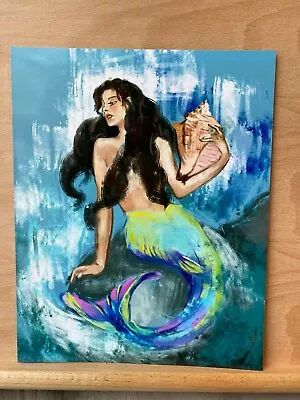 Mermaid Mermaids Sea Nymph Art Print Artwork Print Of A Painting Vintage Art • $25