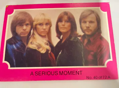 ABBA Trading Cards Australian Scanlens Pink Series - 40 A Serious Moment • $5.50