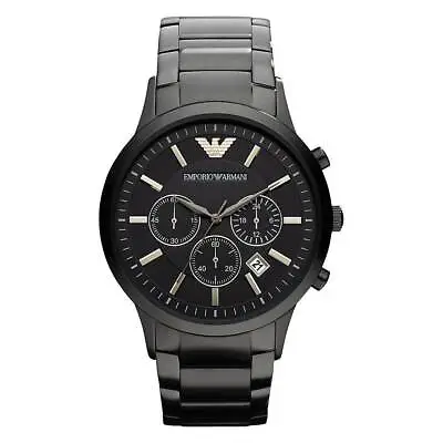 £74.99 • Buy Emporio Armani Ar2453 Mens Black Watch - New - Warranty - Certificate