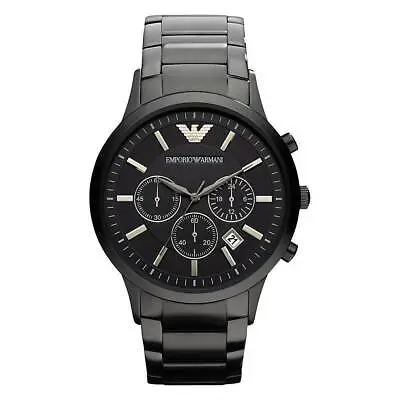 Emporio Armani Ar2453 Mens Black Watch - New - Warranty - Certificate • £69.99