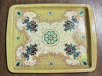 Vintage 70s Daher Decorated Floral Metal Tea/Bar Tray 8'x6  Made In England EUC • $9.99