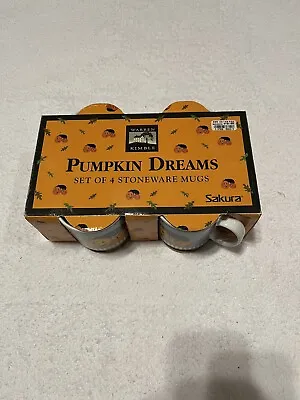 Brand New Halloween Sakura Warren Kimble Pumpkin Dreams Coffee Mugs Set Of 4 • $19.97