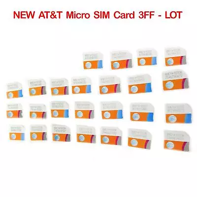 Brand New AT&T Micro GSM SIM Card Never Activated 3FF 4G LTE Prepaid Lot Option • $4.99