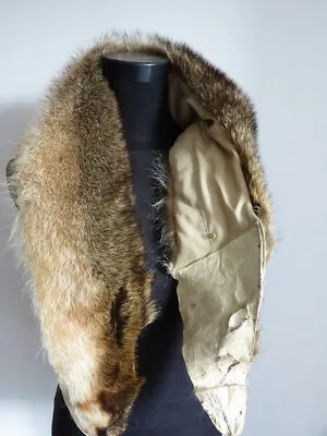 100% Real Raccoon Fur Collar/ Wrap/ Cape / Brown 120*15cm Unisex Jacket Collar • $32