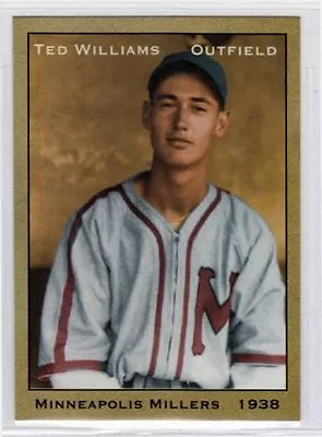 Ted Williams '38 Minneapolis Miller Minor League Card Only 200 Made / NM+ Cond. • $9.95