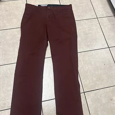Volcom Straight Casual Mens Pants 33x32 Burgandy • $15