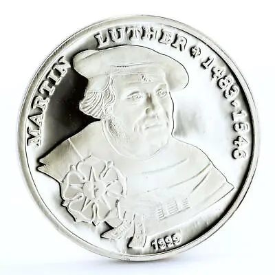 Togo 1000 Francs Reformation Martin Luther Proof Silver Coin 1999 • $95.91