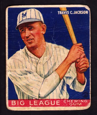 1933 Goudey #102 Travis 'stonewall' Jackson Giants Rookie • $50