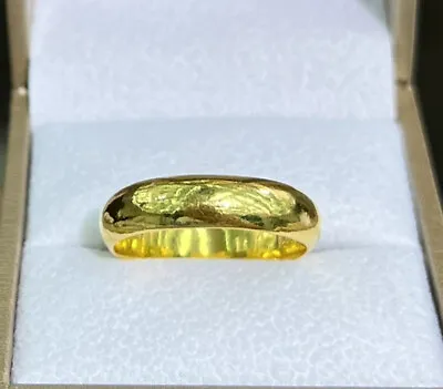 24k Solid Pure 999.9 Gold Handcraft Unisex Band Rings/ Wedding Ring 7.5 Grams  • $709.20