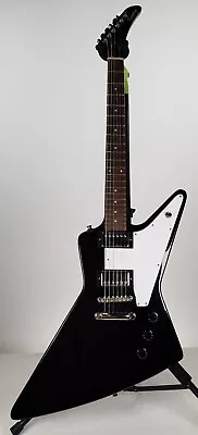 Epiphone Explorer 6-string Electric Guitar - Ebony - Cracked Neck @ Headstock • $165.50