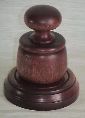 Gavel And Sounding Block Wooden Palm Pocket In Quality Mahogany Wood • £19.99