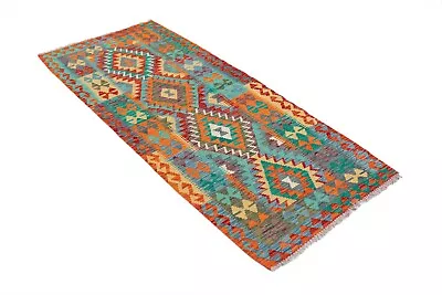 Tribal Handmade Afghan/Turkish Runner Kilim Rug100% Artisan Wool Rug 193 X 79cm • $325.83