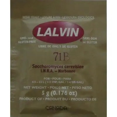 Lalvin Yeast White-Red Wine Champagne 5g  Homebrew Wine Making 4.5L-23L • £3