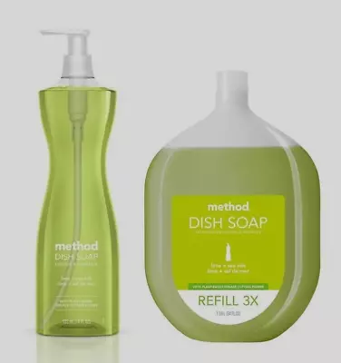 Method Lime & Sea Salt Scent Liquid DISH SOAP Pump Bottle & REFILL Plant Based • $30.99