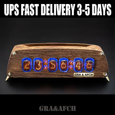 £243.32 • Buy IN-12 Nixie Tubes Clock In Brushed Oak Case GRA&AFCH UPS FAST DELIVERY 3-5 Days