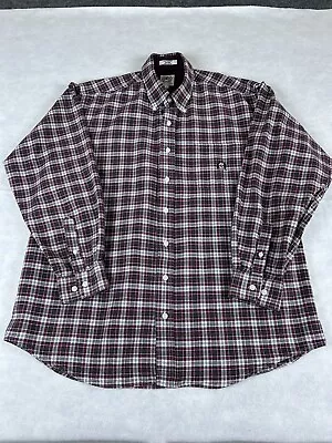 Cinch Shirt Men's L Red/White Plaid Button Down Long Sleeve Logo Cowboy • $12.50