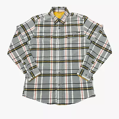 Eddie Bauer Travex Flannel Shirt Mens Medium Plaid Classic Fit Long Sleeve • $15.99