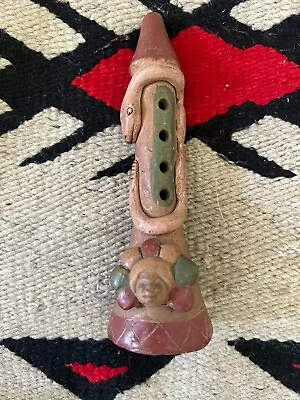 Antique   Costs Rica / Aztec /Ocarina? Clay Effigy  Flute #4 • $15