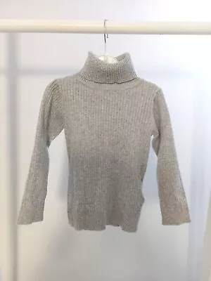 £2.95 • Buy NEXT Baby Girls 18-24 Months Plain Grey Jumper Top Casual Clothes Roll Neck Knit