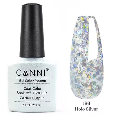 £4.45 • Buy Nail Gel Polish Colours CANNI®  Base Top Varnish Soak Off UV LED Colour 7.5ml UK
