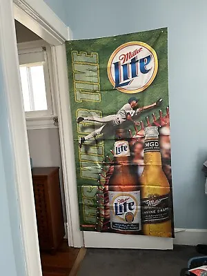 NEW Miller Lite Beer 6x3 Feet Baseball Photo Display Banner Rare Vintage HTF 🔥 • $39.99