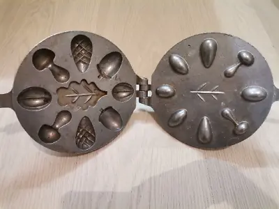 Vintage Cookies Press Form For Baking Сone Soviet Aluminum Christmas Mushrooms 2 • $105