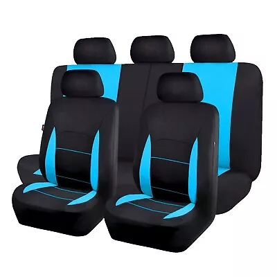 Car Seat Covers Universal Full Set Split Mint Blue Airbag Friendly For Car Truck • $35.99